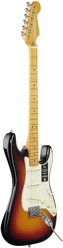 Fender American Ultra Stratocaster Electric Guitar, Maple Fingerboard (with Case), Ultraburst, Body Left Front