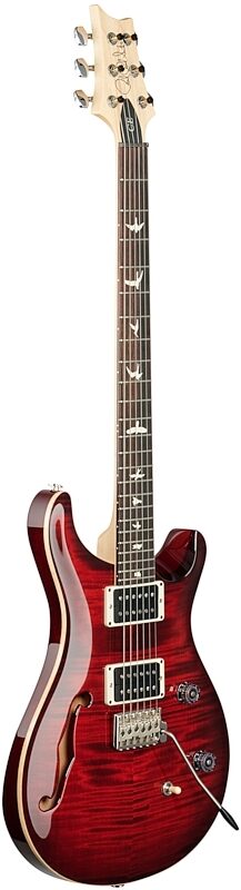 PRS Paul Reed Smith CE 24 Semi-Hollowbody Electric Guitar (with Gig Bag), Fire Red Burst, Body Left Front