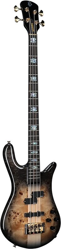 Spector Euro 4 Custom Electric Bass (with Gig Bag), Natural Black Burst, Body Left Front