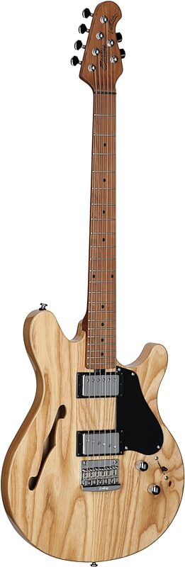 Sterling by Music Man James Valentine JV60 Chambered Electric Guitar, Natural, Body Left Front