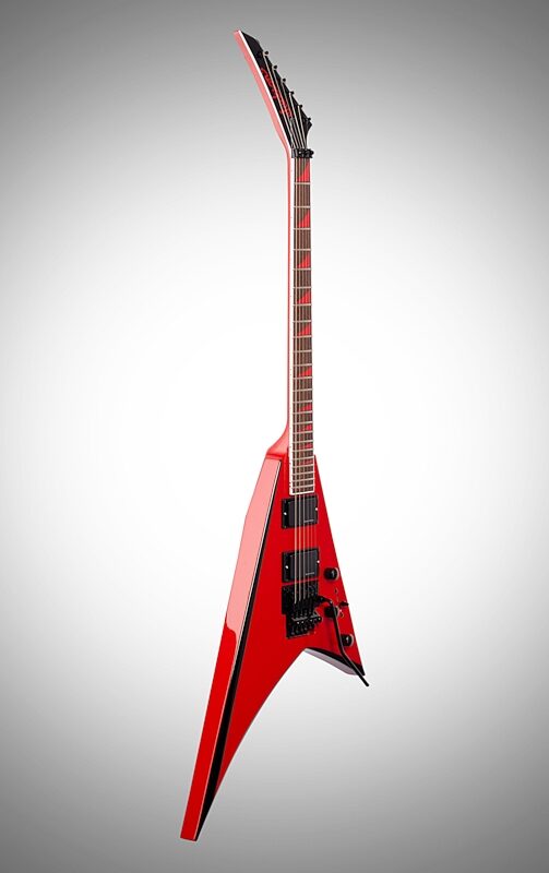 Jackson X Series Rhoads RRX24 Electric Guitar, with Laurel Fingerboard, Red with Black Bevel, Body Left Front