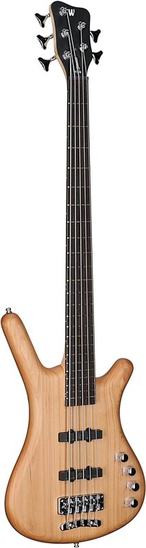 Warwick RockBass Corvette Basic 5 Active Electric Bass, 5-String, Natural, Body Left Front