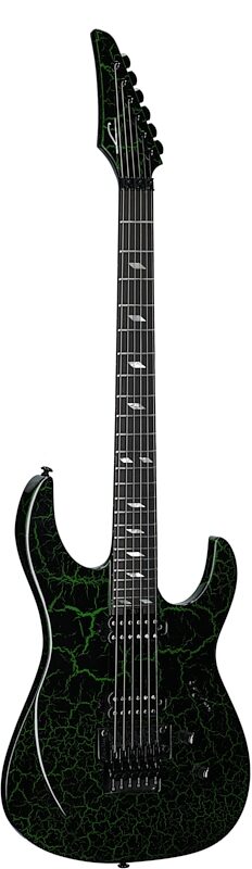 Legator Ninja 6 Floyd Rose Electric Guitar, Green Crackle , Body Left Front