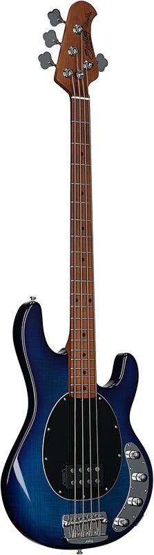 Sterling StingRay Ray34 FM Electric Bass (with Gig Bag), Neptune Blue, Body Left Front