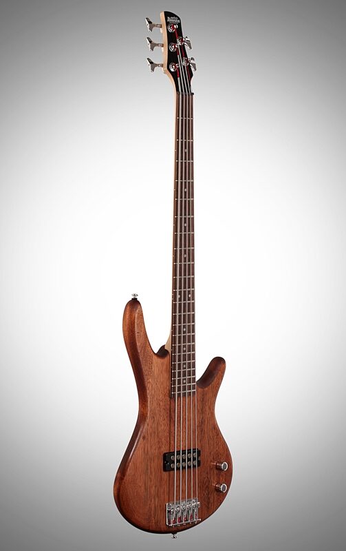 Ibanez GSR105EX 5-String Electric Bass, Mahogany Oil, Body Left Front