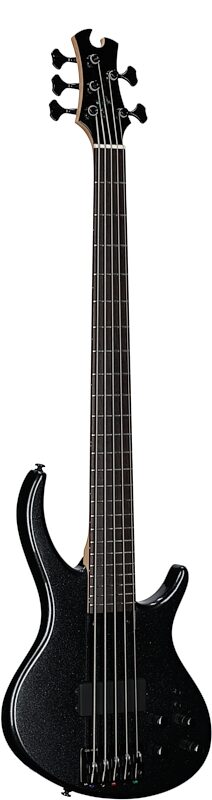 Tobias Growler V Electric Bass, 5-String (with Gig Bag), Black Pearl, Body Left Front