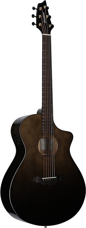 Breedlove Organic Pro Artista Concert CE Acoustic-Electric Guitar (with Case), Black Dawn, Body Left Front