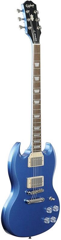 Epiphone SG Muse Electric Guitar, Radio Blue Metallic, Body Left Front