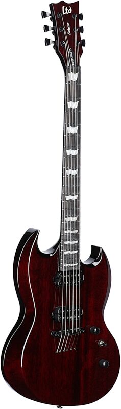 ESP LTD Viper 1000M Electric Guitar, See Thru Black Cherry, Body Left Front