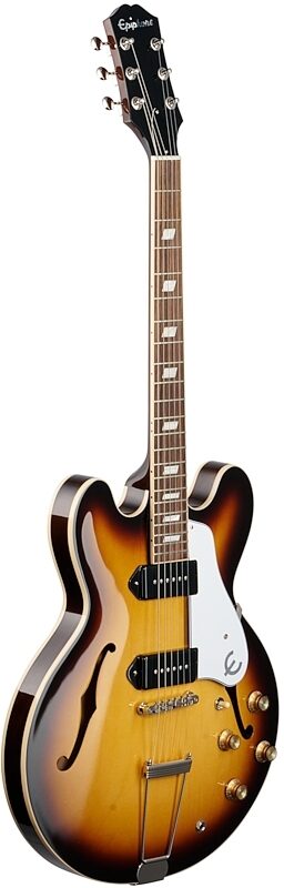 Epiphone USA Casino Hollowbody Electric Guitar (with Case), Vintage Burst, Body Left Front