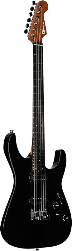 Charvel Pro Mod DK24 HH 2PT EBN Electric Guitar (with Gig Bag), Gloss Black, Body Left Front