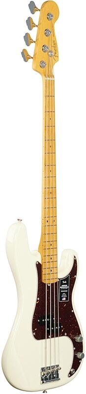 Fender American Pro II Precision Electric Bass, Maple Fingerboard (with Case), Olympic White, Body Left Front