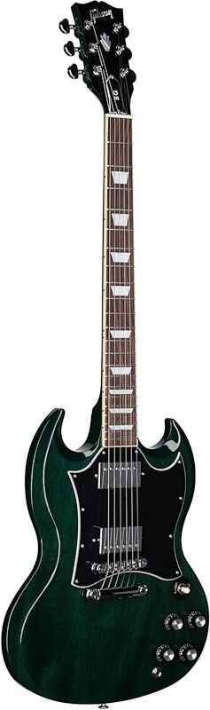 Gibson SG Standard Custom Color Electric Guitar (with Soft Case), Transparent Teal, Body Left Front