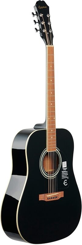 Epiphone FT-100 Acoustic Guitar Player Pack (with Gig Bag), Ebony, Body Left Front