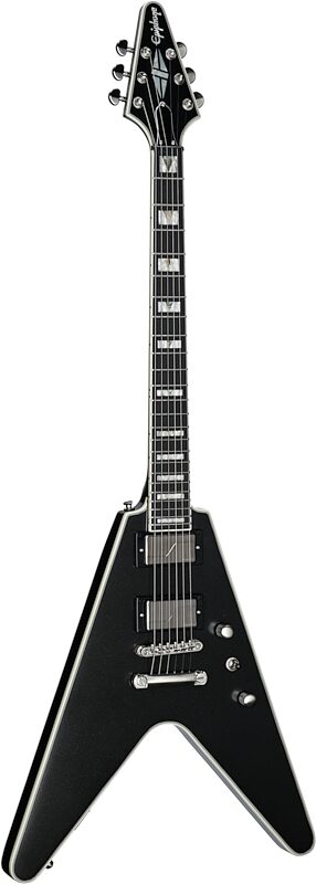Epiphone Flying V Prophecy Electric Guitar, Jet Black Metallic, Body Left Front