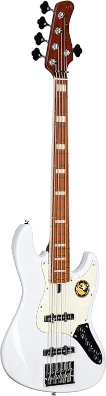 Sire Marcus Miller V8 Electric Bass, 5-String (with Gig Bag), White Blonde, Body Left Front