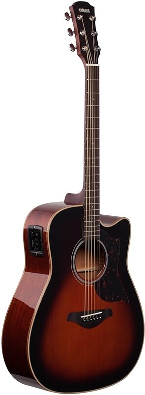 Yamaha A1M Acoustic-Electric Guitar, Tobacco Brown Sunburst, Body Left Front