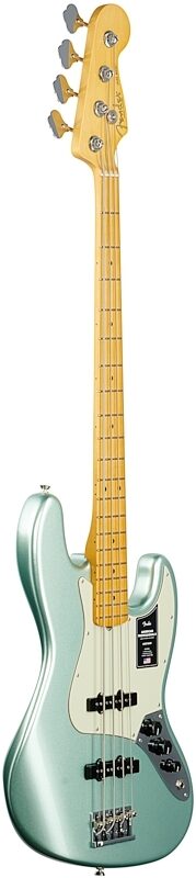 Fender American Pro II Jazz Electric Bass, Maple Fingerboard (with Case), Mystic Surf Green, Body Left Front