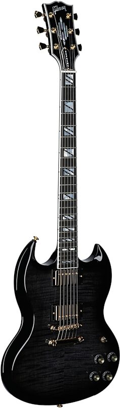 Gibson SG Supreme Electric Guitar (with Case), Ebony Burst, Body Left Front