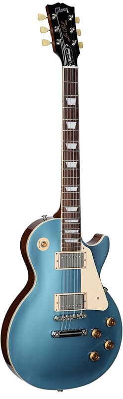 Gibson Les Paul Standard '50s Custom Color Electric Guitar, Plain Top (with Case), Pelham Blue, Body Left Front