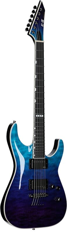 ESP EII Horizon NTII Electric Guitar (with Case), Blue Purple Gradation, Body Left Front