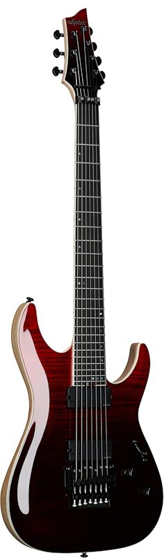 Schecter C-7 FR SLS Elite Electric Guitar, 7-String, Blood Burst, Body Left Front