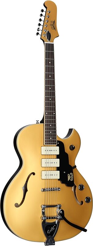 Guild Starfire I Jet 90 Electric Guitar, Satin Gold, Body Left Front