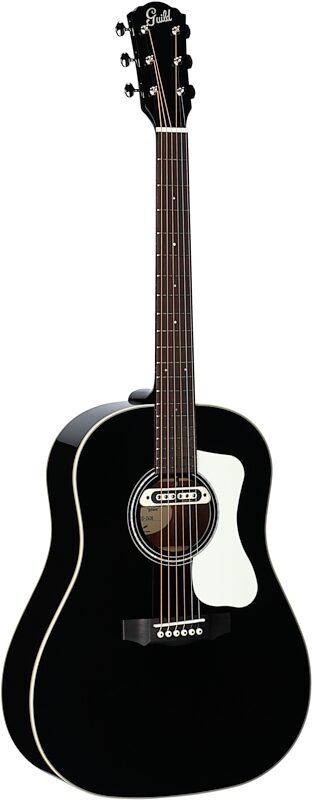 Guild DS-240E Dreadnought Acoustic-Electric Guitar, Black, Body Left Front