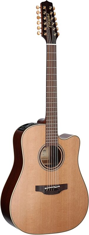 Takamine P3DC12 Acoustic-Electric Guitar, 12-String (with Case), Natural Satin, Body Left Front