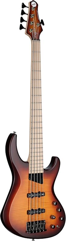 MTD Kingston Saratoga Deluxe 5 Electric Bass, 5-String (with Maple Fingerboard), Deep Cherry Burst, Body Left Front