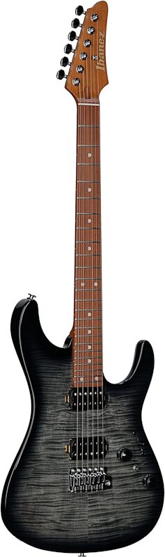 Ibanez AZ24S1F Electric Guitar, Transparent Black Sunburst, Body Left Front