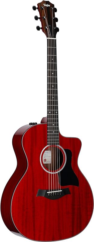 Taylor 224ce-SE Special Edition Red Grand Auditorium Acoustic-Electric Guitar (with Case), Red, Body Left Front