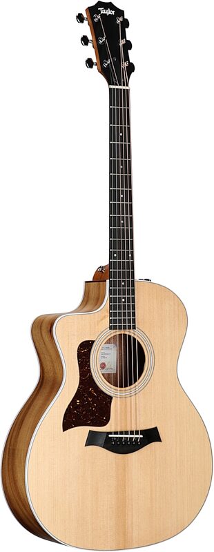 Taylor 214ce-K Grand Auditorium Acoustic-Electric Guitar, Left-Handed (with Gig Bag), Natural, Body Left Front