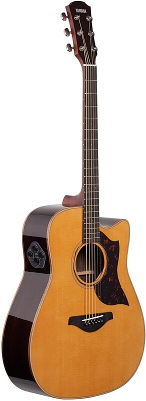 Yamaha A3R Acoustic-Electric Guitar (with Hard Bag), Vintage Natural, Customer Return, Blemished, Body Left Front