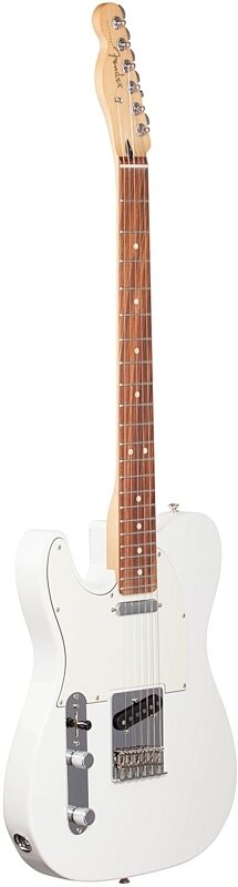 Fender Player Telecaster Pau Ferro Electric Guitar, Left-Handed, Polar White, Body Left Front