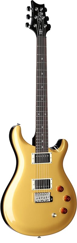 PRS Paul Reed Smith SE DGT Electric Guitar (with Gig Bag), Gold Top, with Moons, Body Left Front