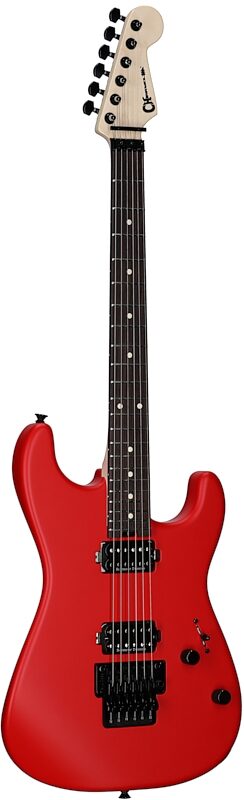 Charvel Pro-Mod Relic San Dimas ST1 HH Electric Guitar (with Gig Bag), Satin Ferrari Red, Body Left Front