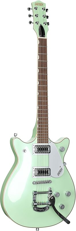 Gretsch G5232T Electromatic Double Jet Electric Guitar, Laurel Fingerboard, Broadway Jade, Body Left Front