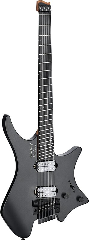 Strandberg Boden Metal NX 6 Tremolo Electric Guitar (with Gig Bag), Black Green, Body Left Front