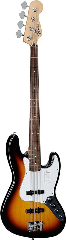 Fender Standard Jazz Bass Guitar, Laurel Fingerboard, 3-Color Sunburst, Body Left Front