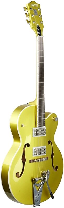 Gretsch G6120T-HR Brian Setzer Signature Hot Rod Hollow Body with Bigsby (with Case), Lime Gold, Body Left Front