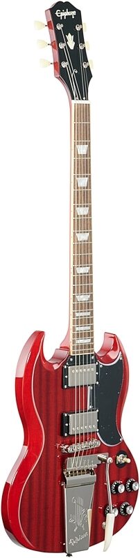 Epiphone SG Standard '61 Maestro Vibrola Electric Guitar, Vintage Cherry, Body Left Front
