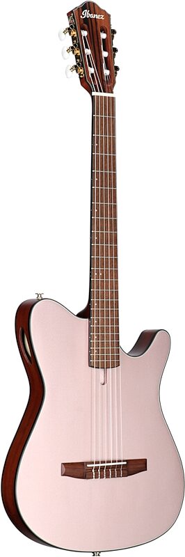 Ibanez FRH10N Classical Acoustic-Electric Guitar, Rose Gold Metallic, Body Left Front