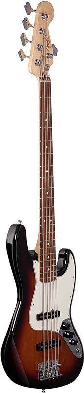 Fender Player Jazz Bass V Pau Ferro, 5-String, 3-Color Sunburst, Body Left Front