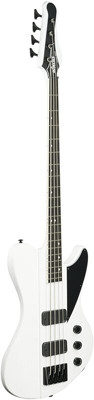 Schecter Ultra Electric Bass, Satin White, Body Left Front