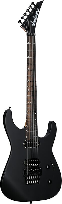 Jackson American Series Virtuoso Electric Guitar (with Case), Satin Black, Body Left Front