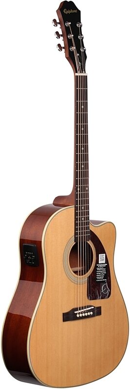 Epiphone J15 Acoustic-Electric Guitar (with Case), Natural, Body Left Front