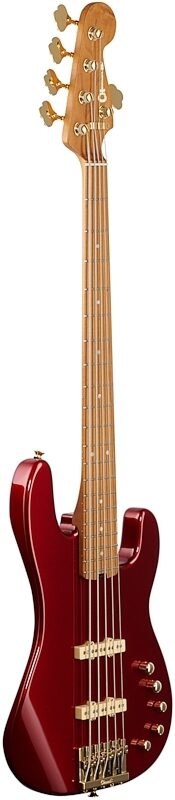 Charvel Pro-Mod San Dimas JJ V Electric Bass, 5-String, Candy Apple Red, Body Left Front