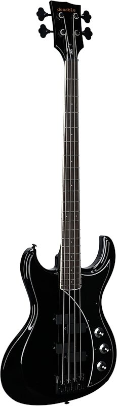 Dunable Gnarwhal DE Bass Guitar (with Gig Bag), Black Gloss, Body Left Front