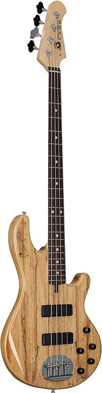Lakland Skyline 44-01 Deluxe Spalted Electric Bass, Natural, Body Left Front